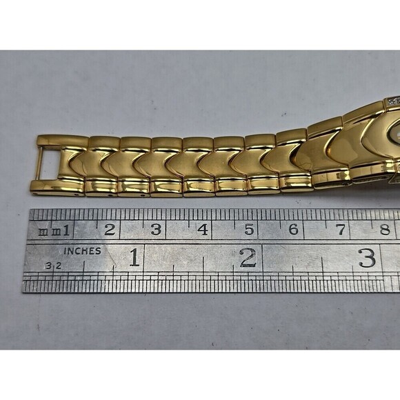 Jules Jurgensen Women Gold Tone Diamond Accent MOP Dial Quartz Watch New Battery main image 7